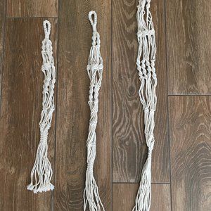 Set of Three Macrame Plant Hangers